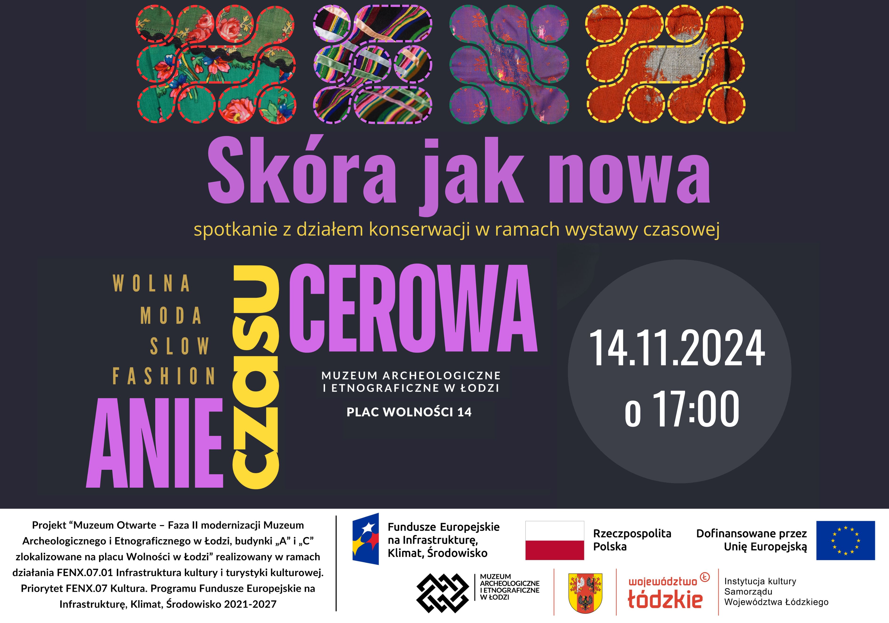 grafika na ciemnym tle, napis z tytułem spotkania oraz godziną rozpoczęcia