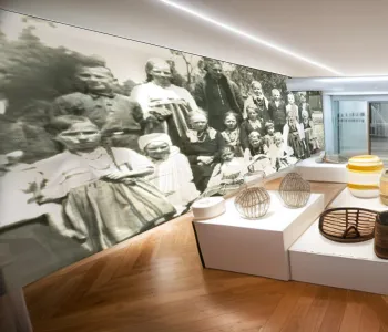 wizualizacja przedstawiająca salę ekspozycyjną 